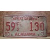 Vintage 1980 ALABAMA License Plate Antique Car Tag
