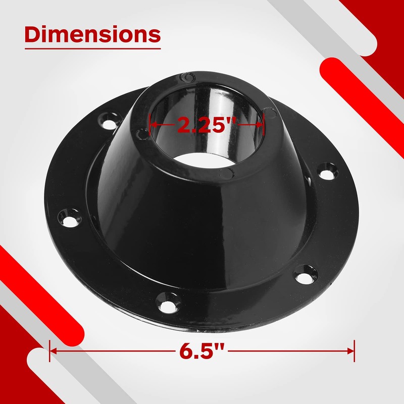 TonGass (2-Pack, Black Aluminum RV Table and Floor Mounting Base