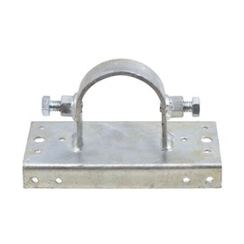 Chain Link Fence 1 5/8" [1 5/8" OD] x 6" Wood to Steel Post Adapters | Adapter Brackets | Wood Fence Steel Post Bracket (Pack of 4)