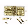 Goodway 100 Sawtooth Picture Hangers, Gold, with 200 Screws, Prong