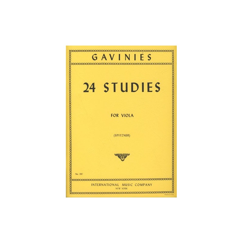 GAVINIES - Estudios (24) para Viola (Spitzner)