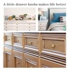 LASAMOLL Solid Brushed Brass Kitchen Cabinet Hardware Modern Handles Knobs