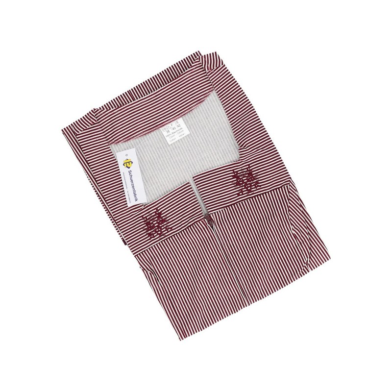 Zip Gown Striped House Dress Cotton Apron Cooking Apron, bordeaux