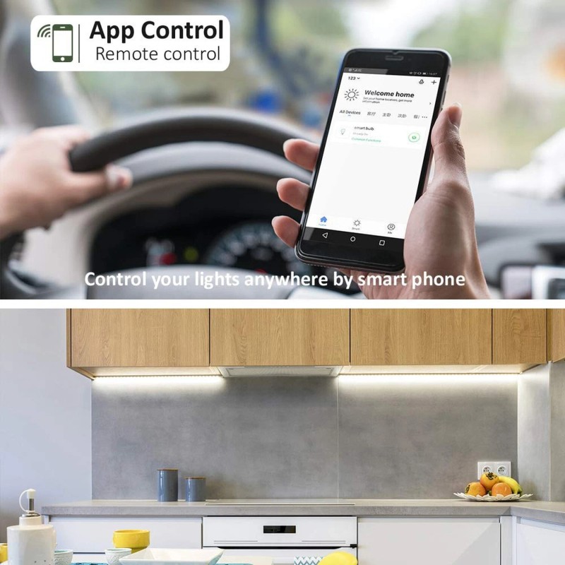 LAMPAOUS Smart Under Cabinet Lighting App, Alexa & Google Compatible