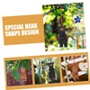 Mipcase 2pcs Adorable Bear Statues Cute Resin Hanging Ornaments for