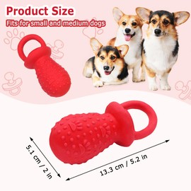 LLSPET Latex Chew Dog Toys, Novelty Squeaky Pacifier Dog Toys, 5.2" Durable Pacifier Dog Chew Toys for Small and Medium Dogs(Red,1 Pcs)