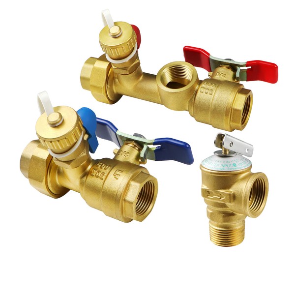 3/4 Inch IPS Isolator Tankless Water Heater Service Valve Kit