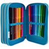 Depesche 10979 Pencil Case with 3 Zips and Pencils by