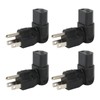 4pcs for NEMA 5‑15P to IEC320 C13 Converter 90 Degree