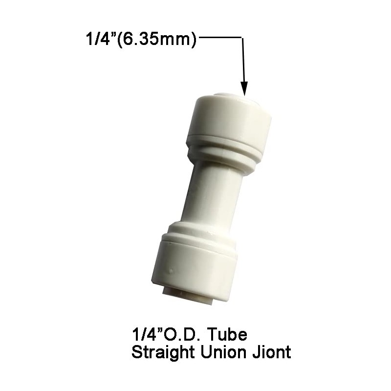 Malida 1/4" OD to 1/4" OD push fit straight union