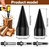 2PC Firewood Log Splitter Drill Bit, 32/42mm High-Carbon Steel Wood