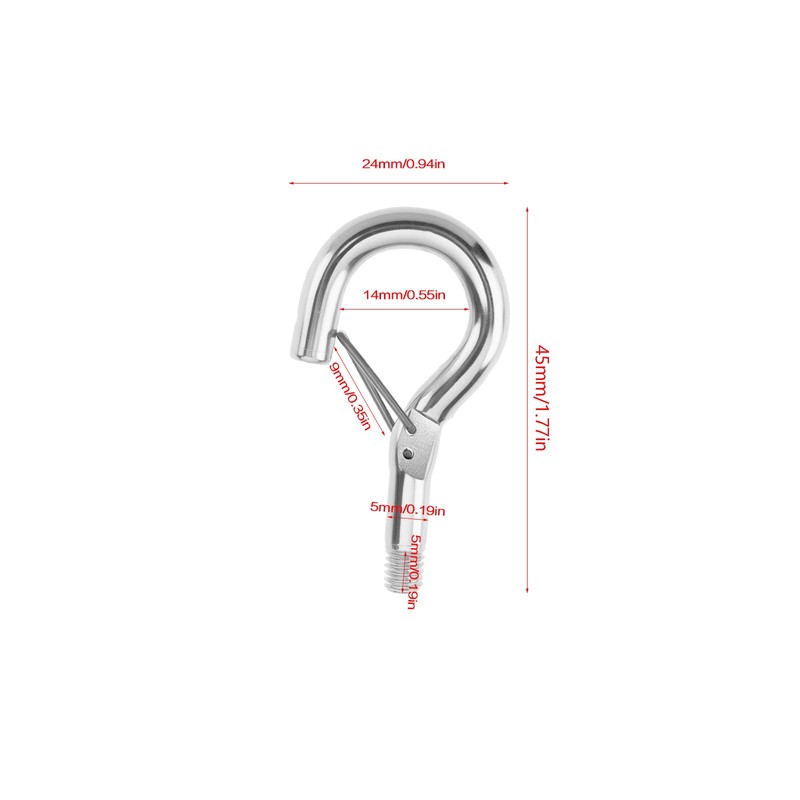 eMagTech Pack of 10 M5 Screw Hooks Hanging Spring Buckle