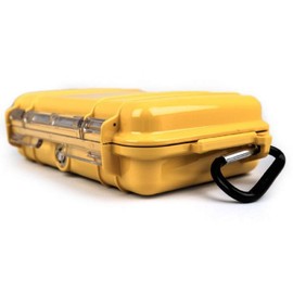 PELI 1040 Micro Case, Watertight Small Protective Case, IP67 Rated, 2L Capacity, Made in US, Yellow/Black Liner
