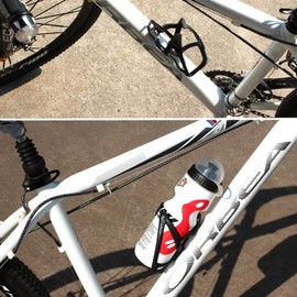 自転車 ボトルケージ ドリンクホルダー 超軽量 40g PC素材 一体成型 耐摩耗性 サイクル ボトルホルダー 取り付け工具付き ロードバイク クロスバイク マウンテンバイク 適用 (ブラック)