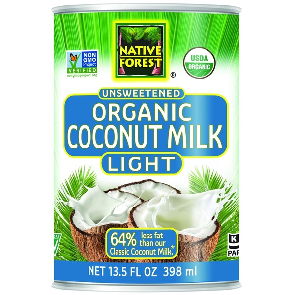Native Forest Organic Light Coconut Milk Reduced Fat, 13.5 Ounce Cans (Pack o...