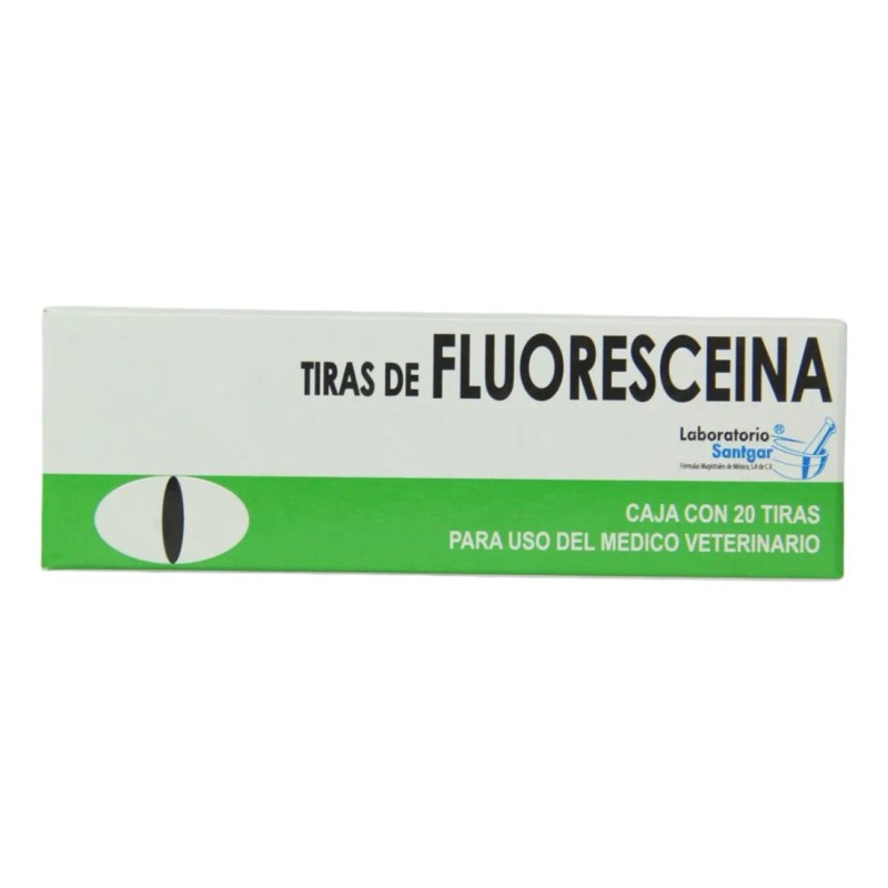 Tiras De Fluoresceina Para Perro/ Gato Caja Con 20 Tiras