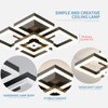 GEADI Modern LED Ceiling Light, 64W Black Flush Mount Light