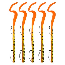 Delong Lures Fishing Lures Bass Set, 10" Pre-Rigged Weedless Swim Bait, Twister Tail Bass Fishing Lures, Extra Durable Soft Plastic Baits for Freshwater - 5 pcs Bass Baits and Lures Pack, Made in USA