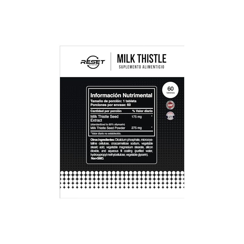 Milk Thistle Complex 450 mg - 60 tabletas | Cardo