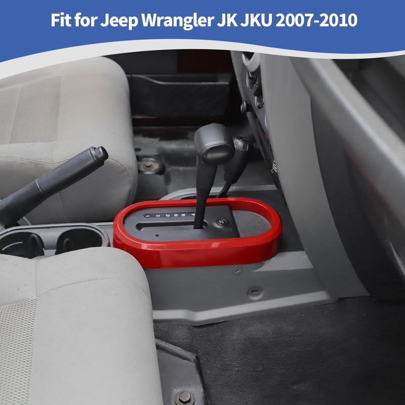 RT-TCZ para Jeep JK Gear Shift Panel recortar Cover Rojo