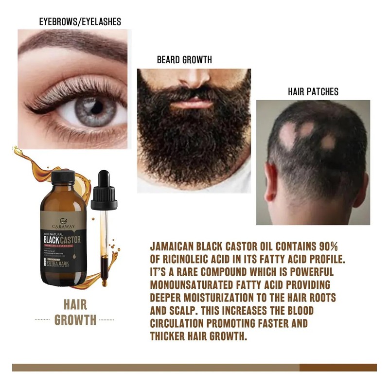 Caraway Aceite De Ricino Negro Jamaicano Para El Crecimiento