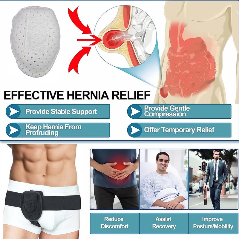 KOQAIIZ Hernia Belt for Men, Inguinal Hernia Support, Inguinal Hernia