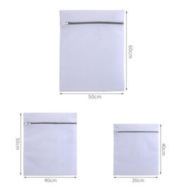 6 PCS Mesh Laundry Bags, 60x50cm/50x40cm/40x30cm Large Fine Laundry Bags with Zips Reusable Washing Machine Wash Bag (2L,2M,2S)