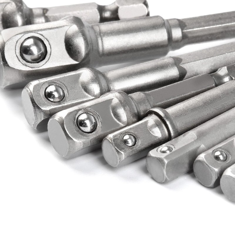 TIMESETL 8pcs Impact Adaptor Set - 1/4" 3/8" 1/2" Hex
