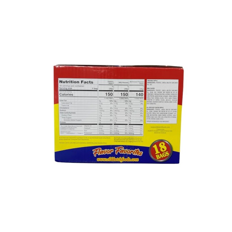 Humpty Dumpty Chips, Assorted, Variety Pack 18ct, BBQ, All Dressed,