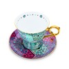 T2 Tea-Moroccan Tealeidoscope Aqua Cup & Saucer Tall 220ml