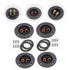 LABRIMP 4pcs Round Speaker Terminal Connectors with Quick Disconnect for