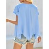 Cicy Bell Women Oversized Batwing Short Sleeve Tops Summer Irregular
