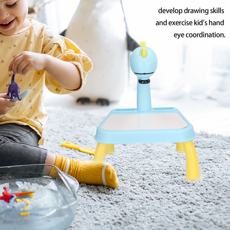 Drawing Projector Table Cute Dinosaur Design Bright Colors Detachable Smart