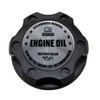 VMS RACING BLACK OIL CAP with SILVER ENGINE OIL NOTICE