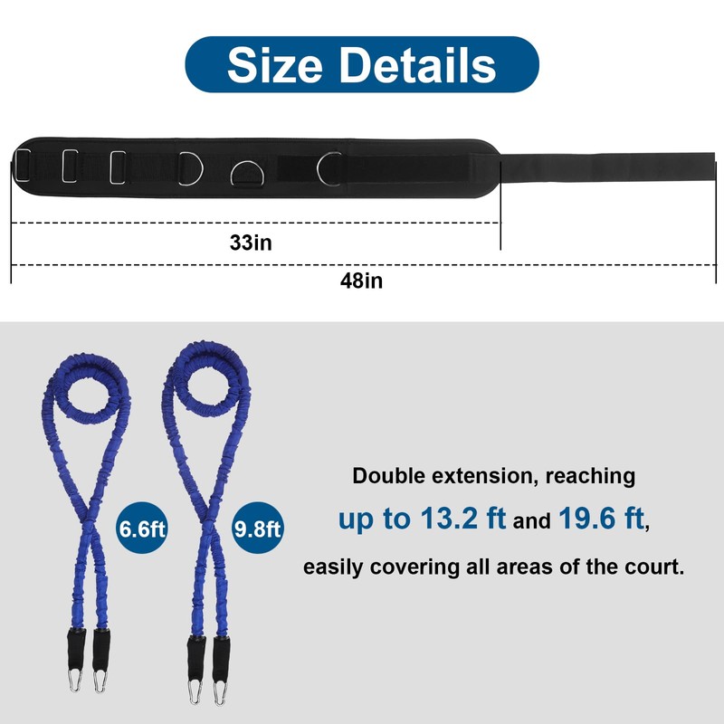 Basketball Zone Defense Bungee Kit | 1 Belts, 1×6.6ft &
