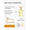 Bestyle Gold Letter E Necklace Capital Letter E Pendant Alphabet