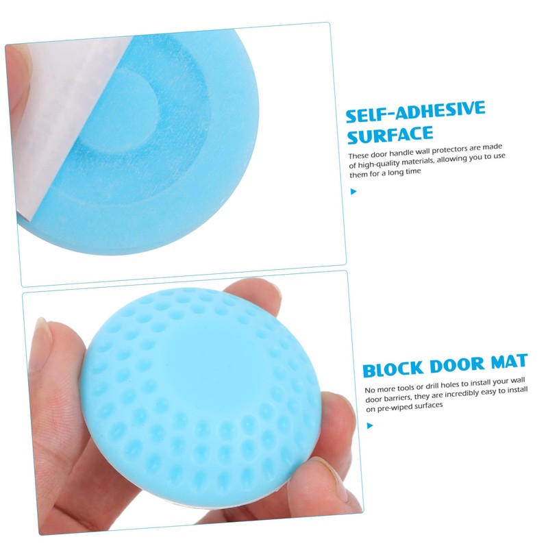TEHAUX 3sets Door Knob Stopper Wall Protector Pad Easy Stick