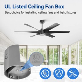 Togalonn Ceiling Fan Box, PVC, 12 Cubic Inch, UL Listed, 12 Pack