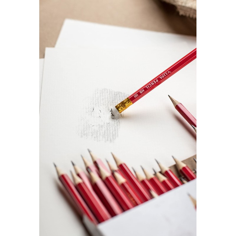 12PA 36 Pencils With Rubbers On The End | HB