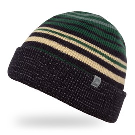 Sunday Afternoons Myriad Reflective Beanie, Darkest Navy Stripes, One Size