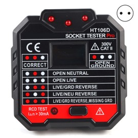 Electric Socket Tester Digital Display Fault Checker Detector Wall Plug in AC48‑