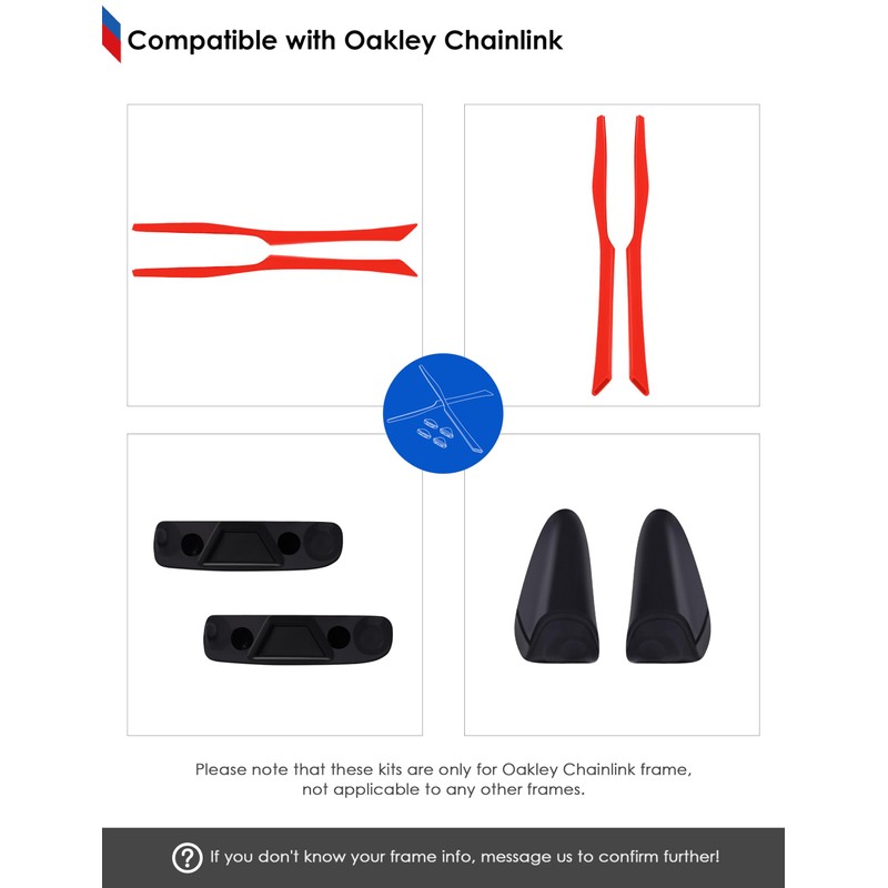 BLAZERBUCK Replacement Sock Kits Earsocks & Nosepieces for Oakley Chainlink