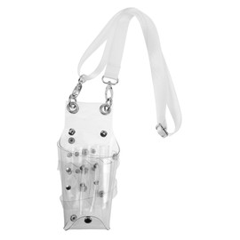 Mikinona Transparent Hair Stylist Tool Bag Professional Barber Scissors Holder, Portable Waist Shoulder Belt Pouch for Hairdressing Tools and Accessories