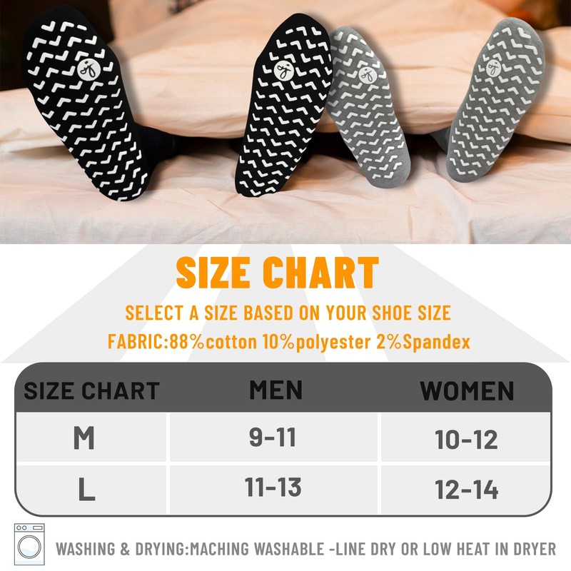 SOJOFEL Non Slip Grip Socks for Men - Anti Skid