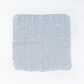 10mois 23151031 Cotton Tencel Triple Gauze Bathing Gauze Handkerchief Set, Powder Blue