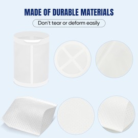 HOMNATURE 8 packs Cloth Vacuum Filters Compatible with Makita Cordless Vacuums Models XLC02ZB,XLC02ZW,XLC02RB1W,XLC02R1B,LC01Z,BCL180W（6+2）