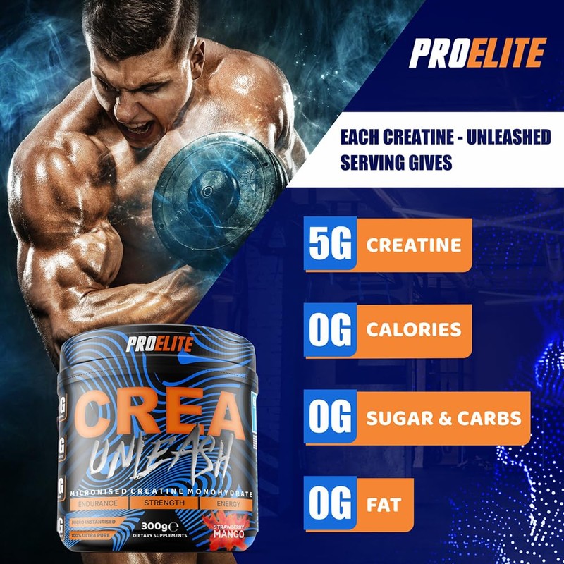 Creatine Monohydrate Powder 300g Micronised Flavoured & Vegan Creatine Powder