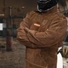 YESWELDER Leather Welding Apron with Sleeve and 6 Pockets, Heat