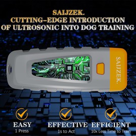 SAIJZEK. Ultrasonic Dog Trainer | Bark Deterrent Training Device | Anti Barking Silencer | Barks No More Devices | Stop Control Dogs Bad Behavior | Stopper Corrector Clicker Repellent