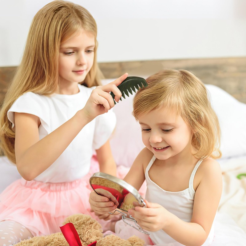 Lurrose Jade Hair Combs Scraping Comb Jade Massage Comb Head